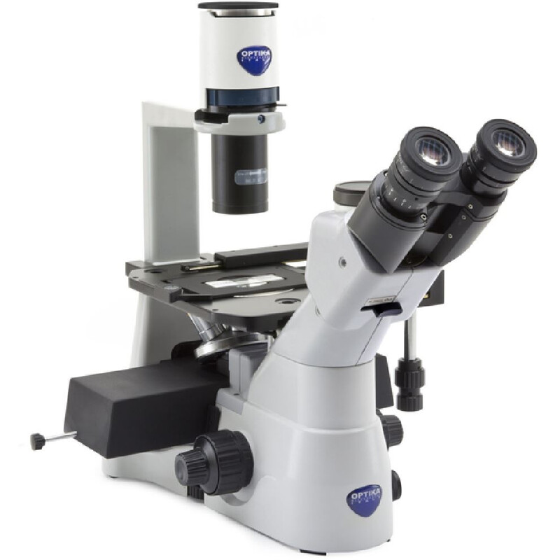 Optika Microscopio invertido IM-3LD4, trino, IOS U-PLAN F, LED-FLUO, LWD, 400x, 4 ranuras de filtro vacías