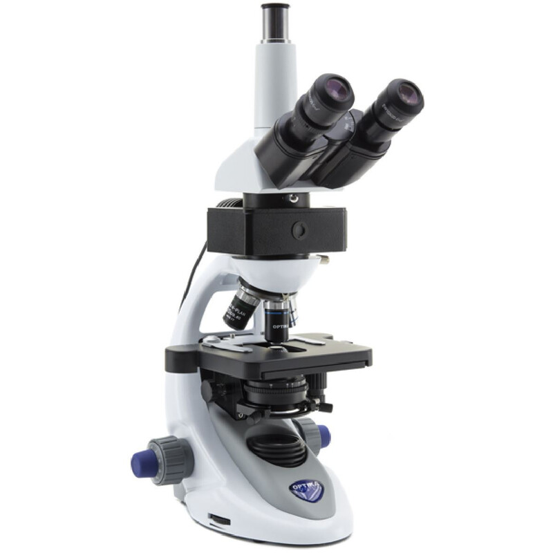 Optika Microscopio B-293LD1.50, LED-FLUO, N-PLAN IOS, W-PLAN 500x, set de filtros azules, trino