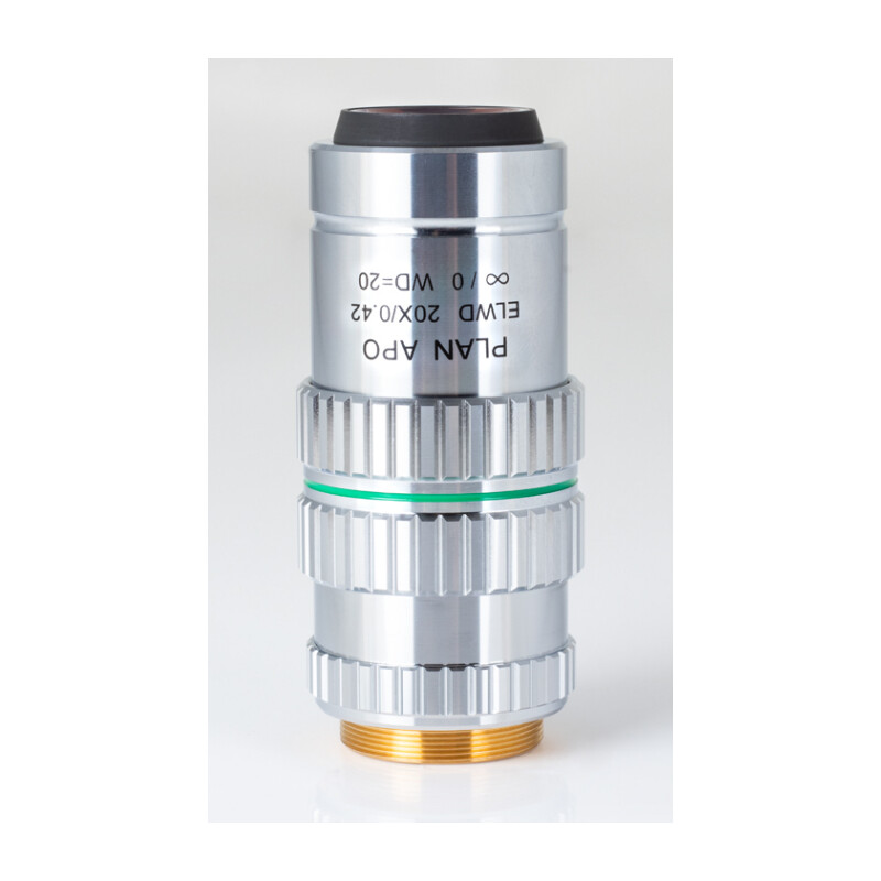 Motic Objetivo plano apocromático PA ELWD 20X/0,420 (wd 20 mm) Corrección de parafocalidad