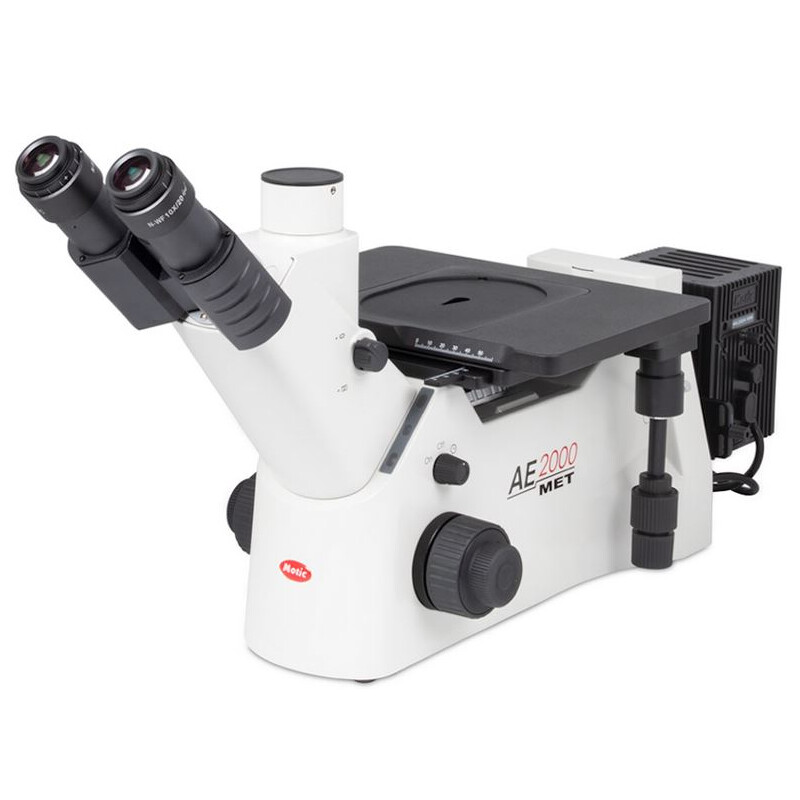 Motic Microscopio invertido AE2000 MET trino, infinity, Hal. 100W, (sin objetivos)