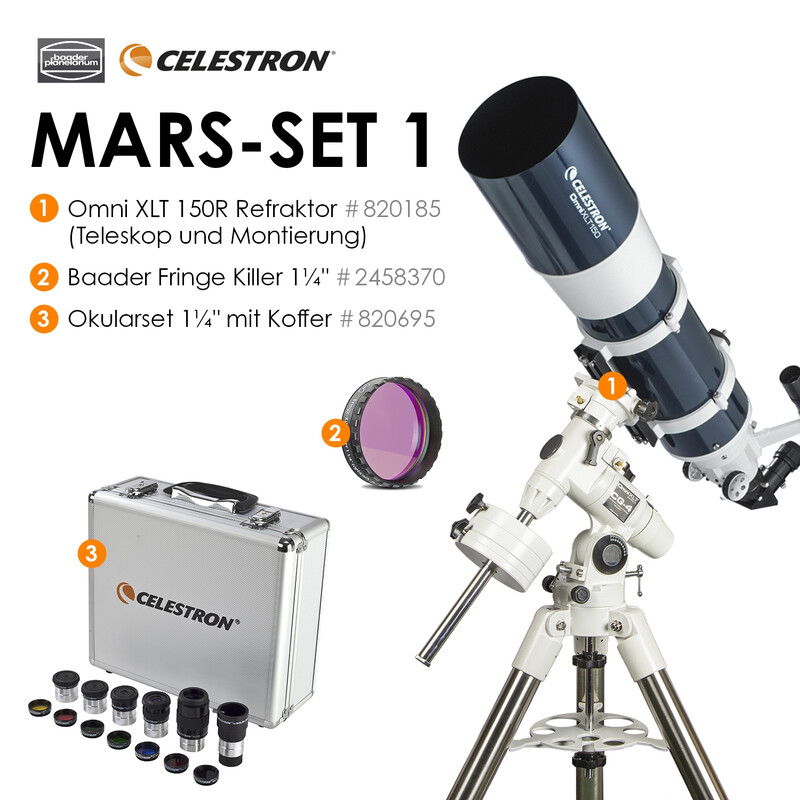 Celestron Telescopio AC 150/750 Omni XLT CG-4 Mars-Set