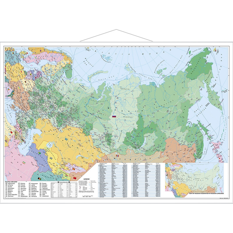 Stiefel Mapa Rusia y Europa del Este: política con códigos postales