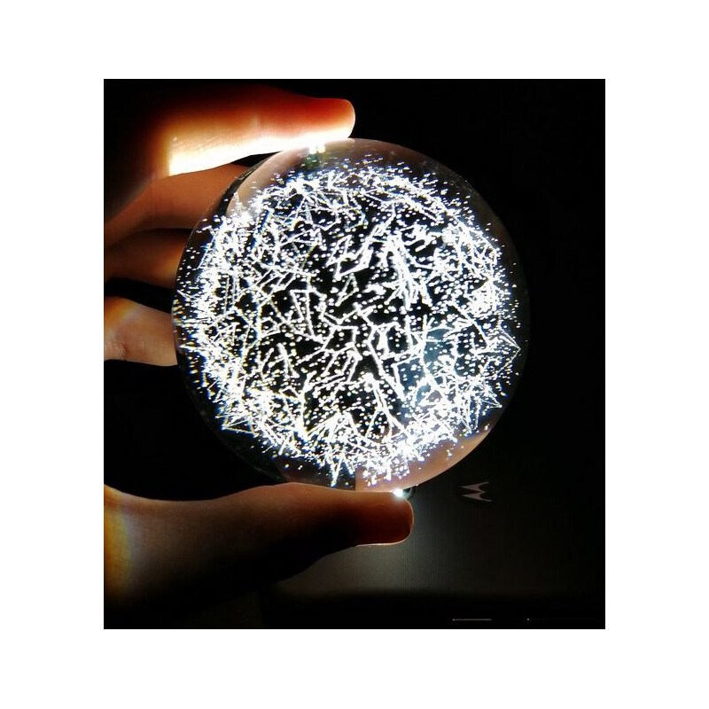 CinkS labs Las constelaciones en una esfera de cristal en 3D