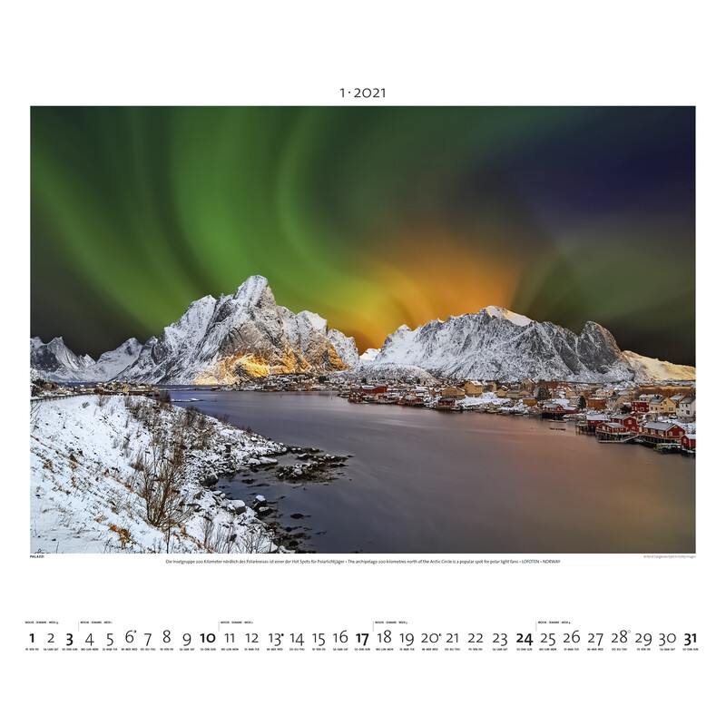 Palazzi Verlag Calendarios Aurora Boreal 2021