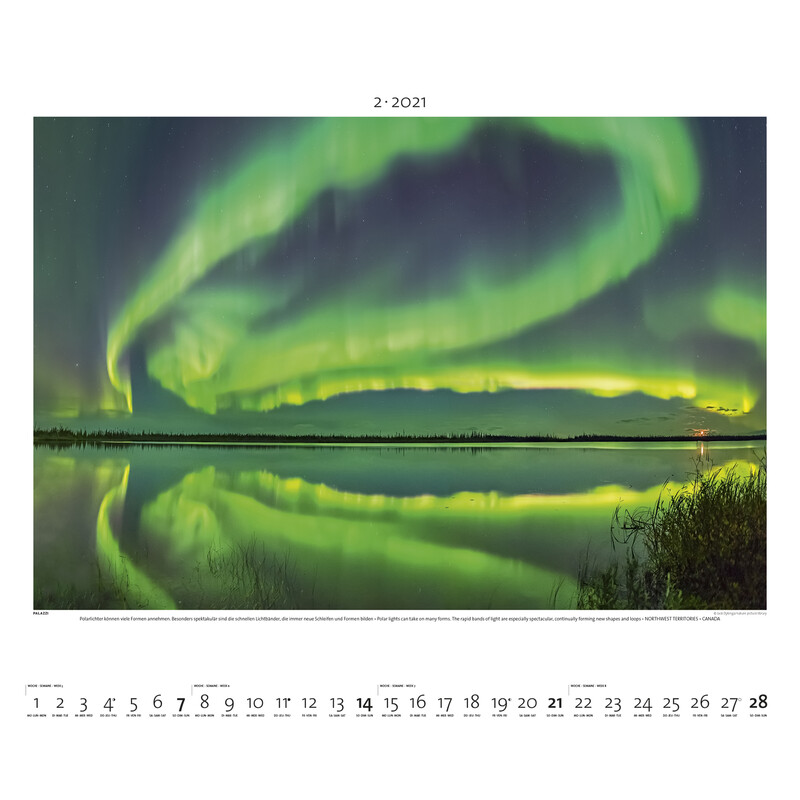 Palazzi Verlag Calendarios Aurora Boreal 2021