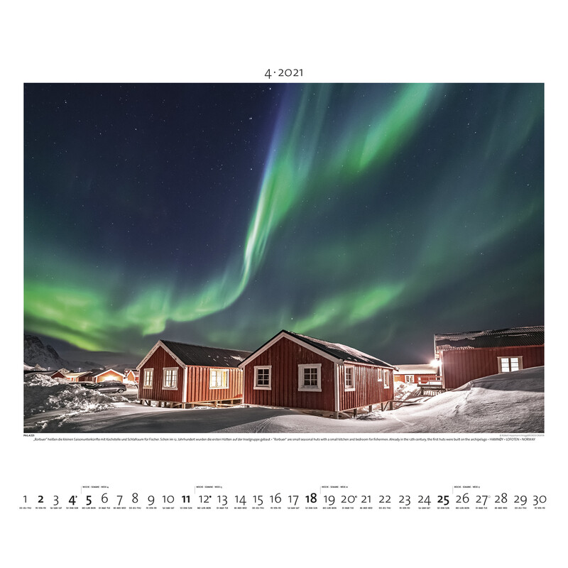 Palazzi Verlag Calendarios Aurora Boreal 2021