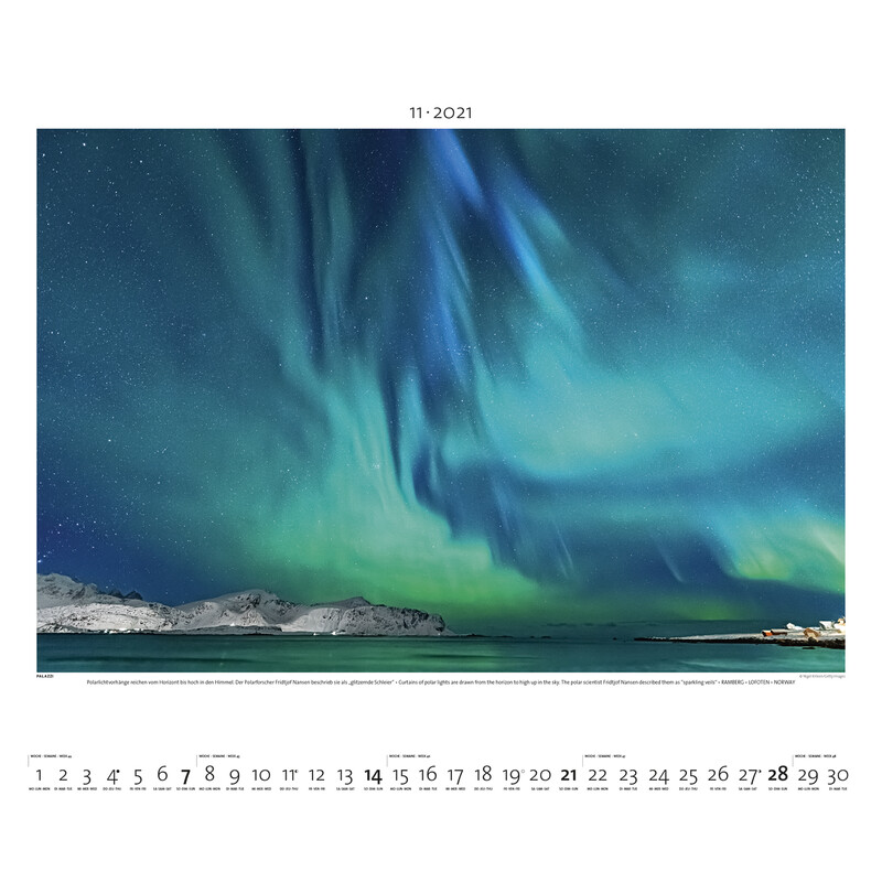 Palazzi Verlag Calendarios Aurora Boreal 2021