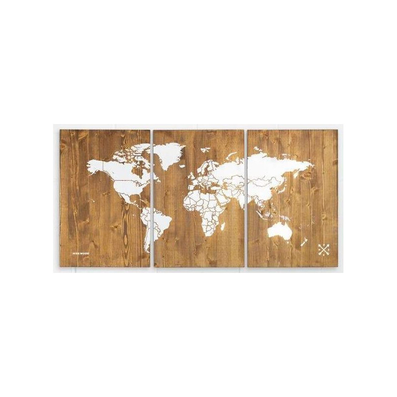 Miss Wood Mapamundi Woody Map Wooden 120x60