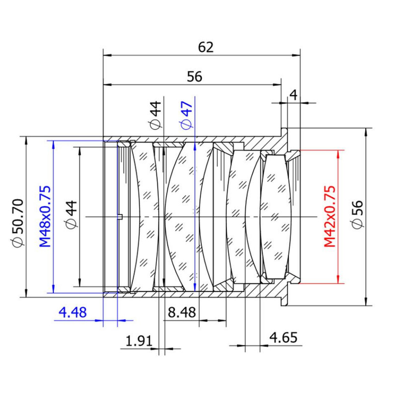TS Optics Corrector de coma 0,73x 2"