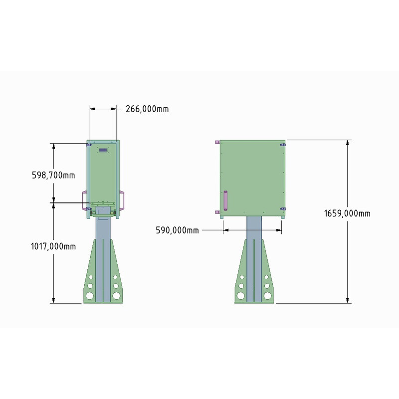 Astrogeräte Berger Columna con estructura de protección de montaje EcoFlex Base 100
