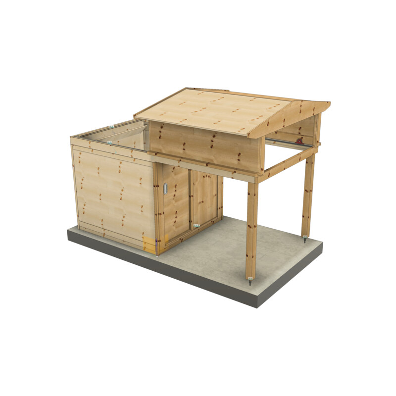 Dome Parts GmbH Rolldach-Sternwarte GreenLine MICRO-MS20 mit Holzschutz