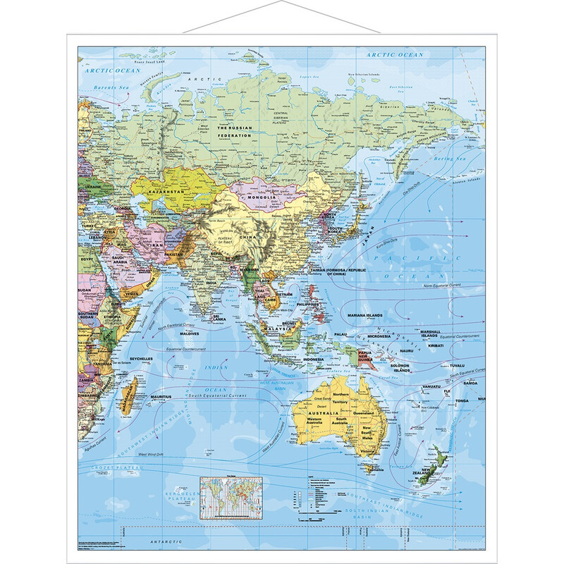 Stiefel Mapa antiguo de National Geographic: Asia