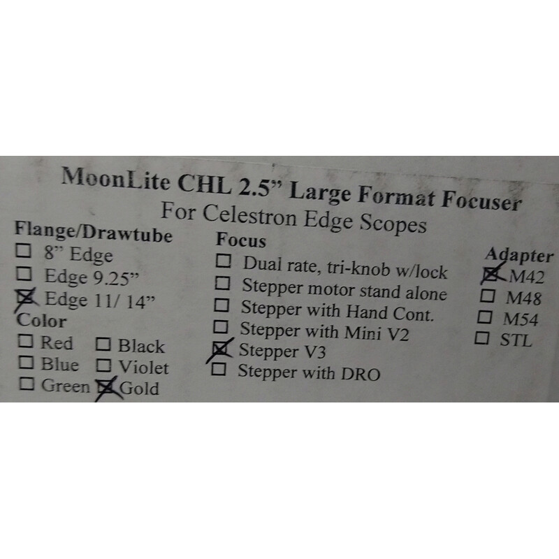 MoonLite Enfocador Crayford CHL de 2,5" para el C11/14 Edge HD
