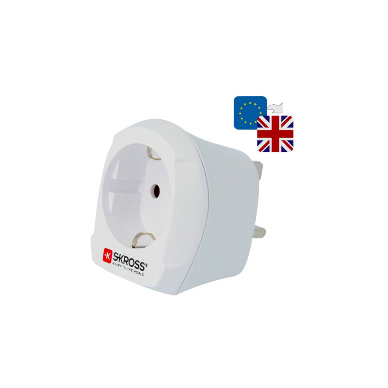 Skross Fuente energética Adaptador de viaje Europe to UK