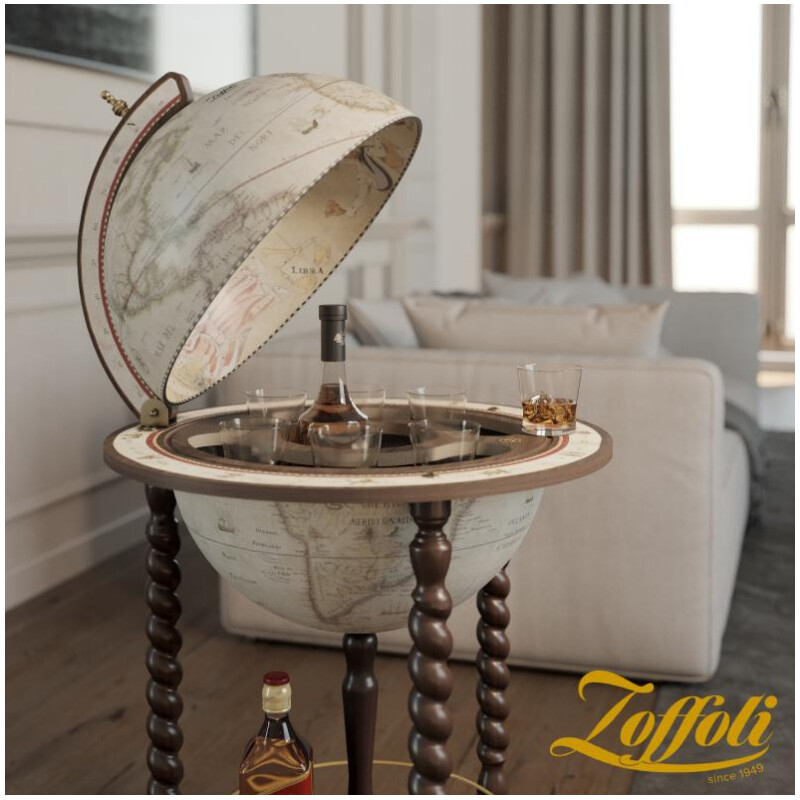 Zoffoli living Globo minibar Explora Old White 40cm