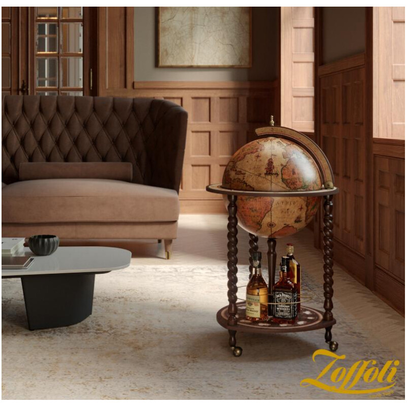 Zoffoli living Globo minibar Explora Honey Brown 40 cm