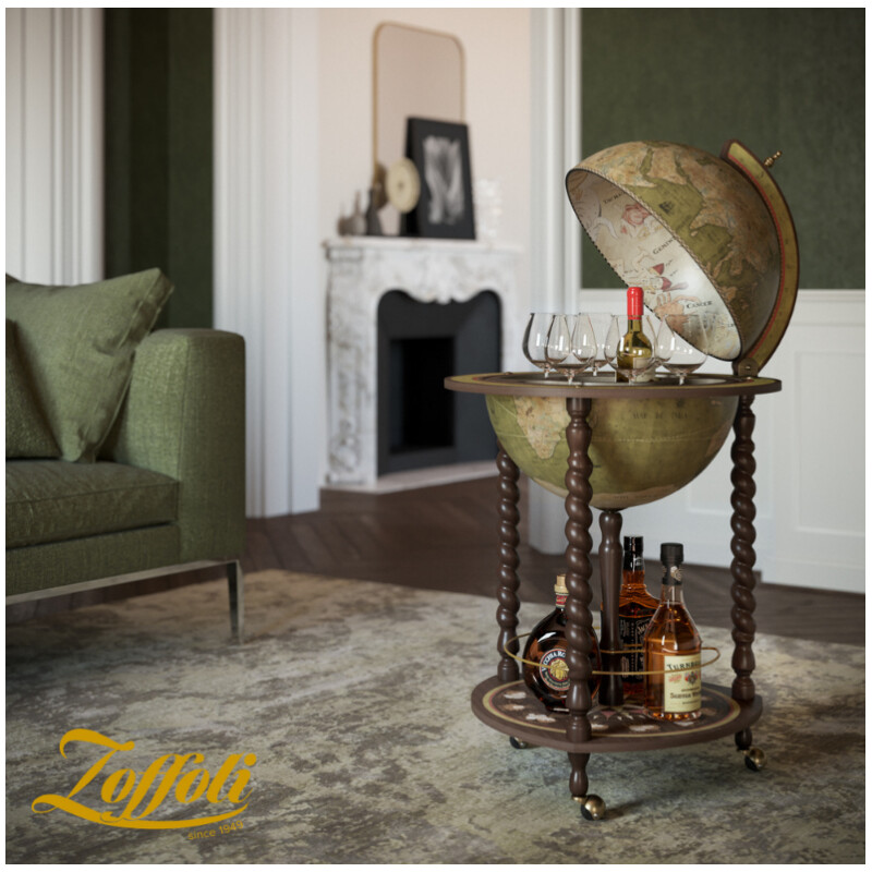 Zoffoli living Globo minibar Explora Olive Greene 40 cm