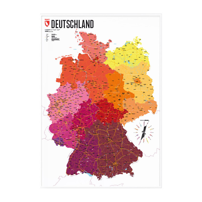 Marmota Maps Mapa Deutschland politisch (70x100)