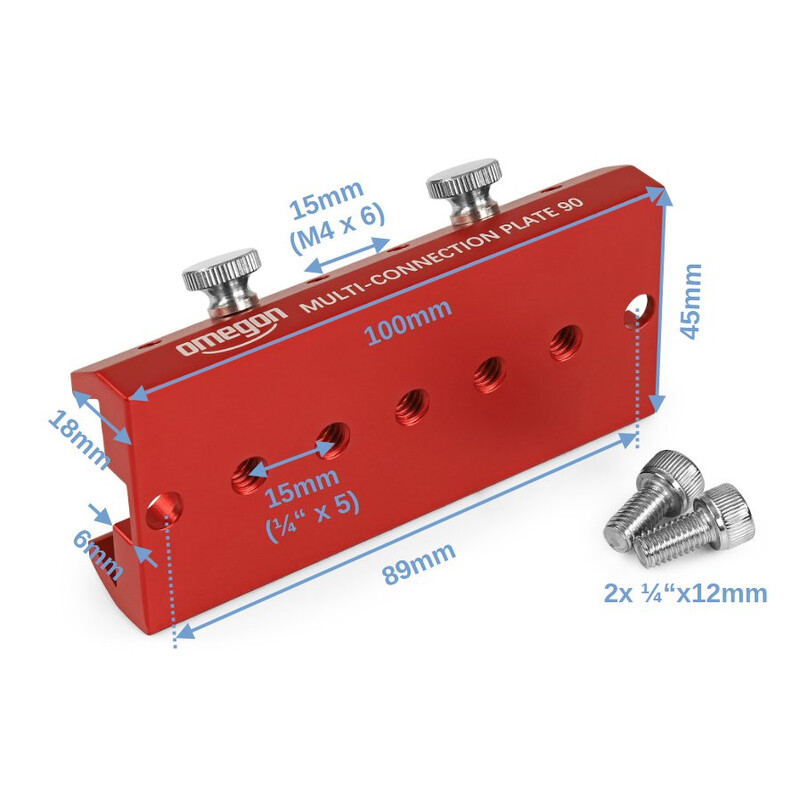 Omegon Riel de montaje Buscador para 72/400 Quintupleto APO