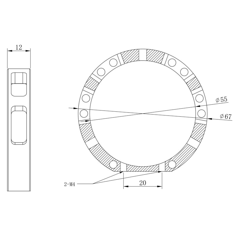 Omegon Abrazaderas para telescopios guía para 40/180 APO