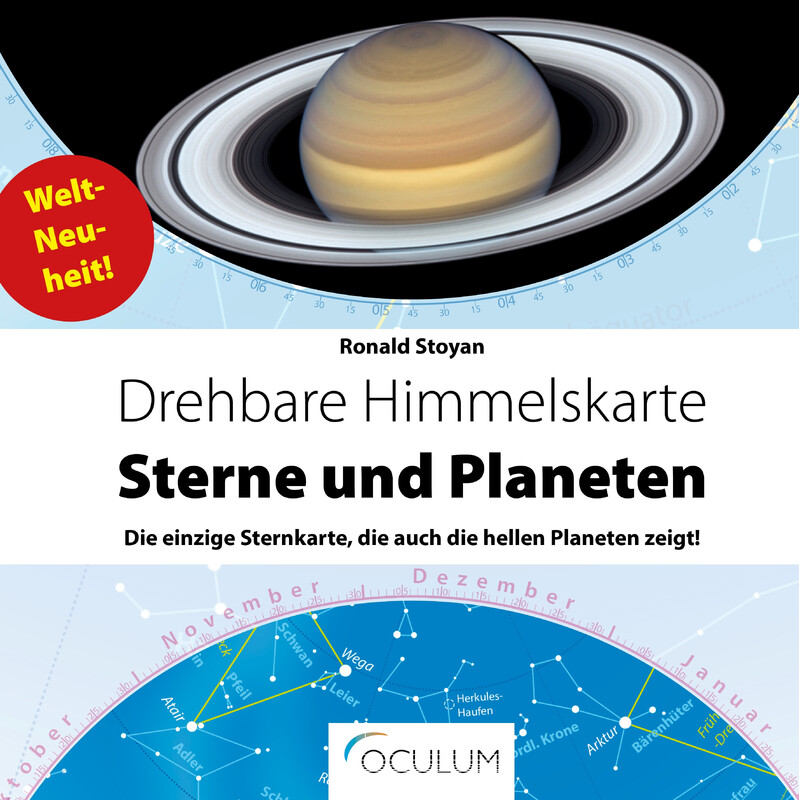Oculum Verlag Mapa estelar Drehbare Himmelskarte Sterne und Planeten 30cm