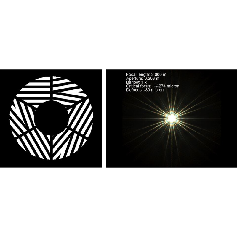 Farpoint Máscara de enfoque Fokusmaske TriBahtinov Maske für RASA 8