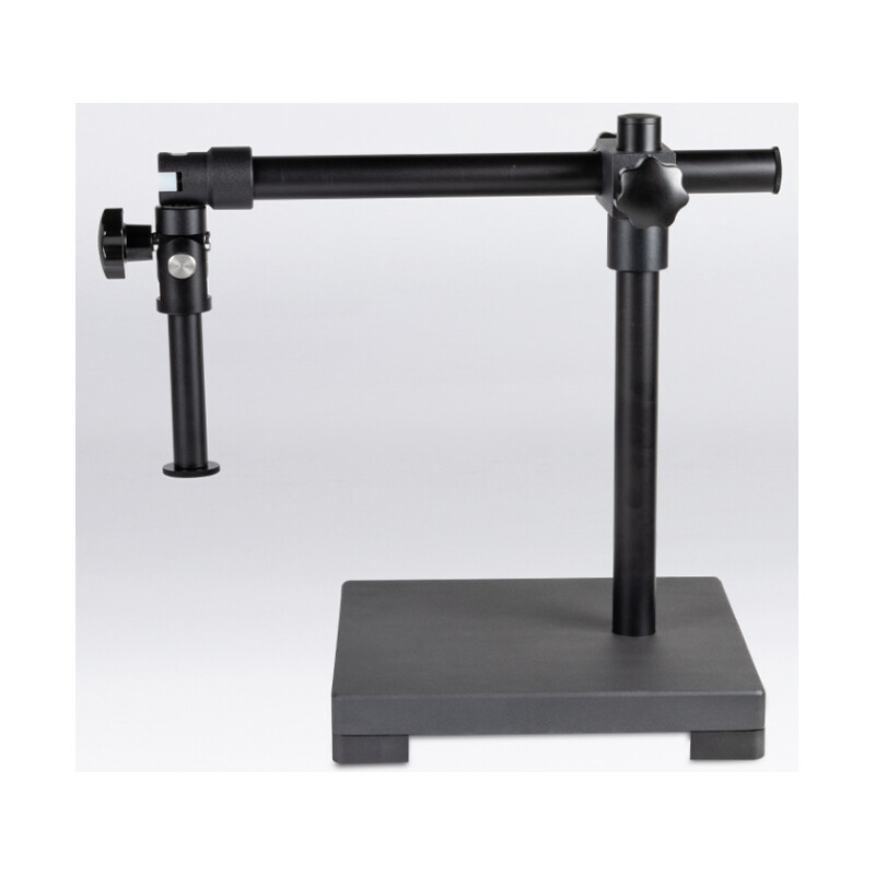 Motic Trípode de brazo horizontal, placa base, 1 brazo, columna de 400 mm, soporte de cabeza de columna