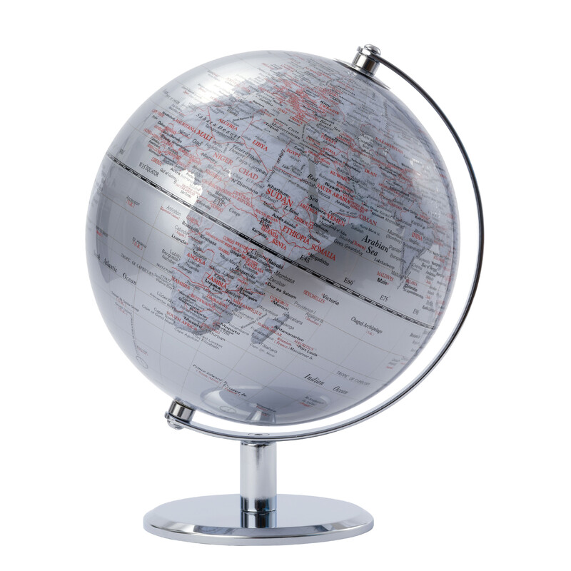 TROIKA Globo terráqueo Lunar Silver 20cm