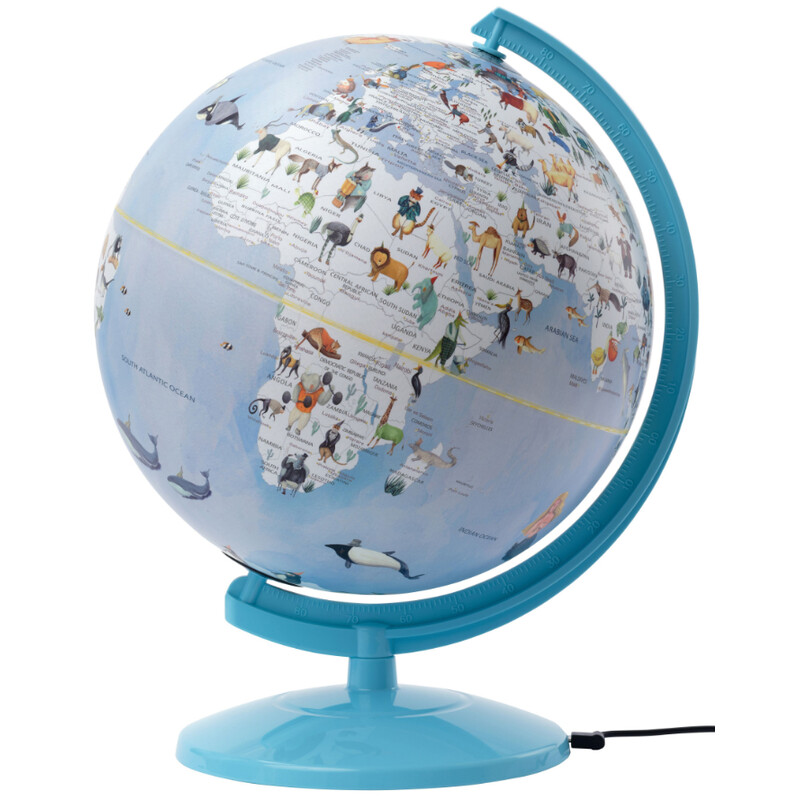 TROIKA Globo terráqueo Wildlife World Light Blue 25cm