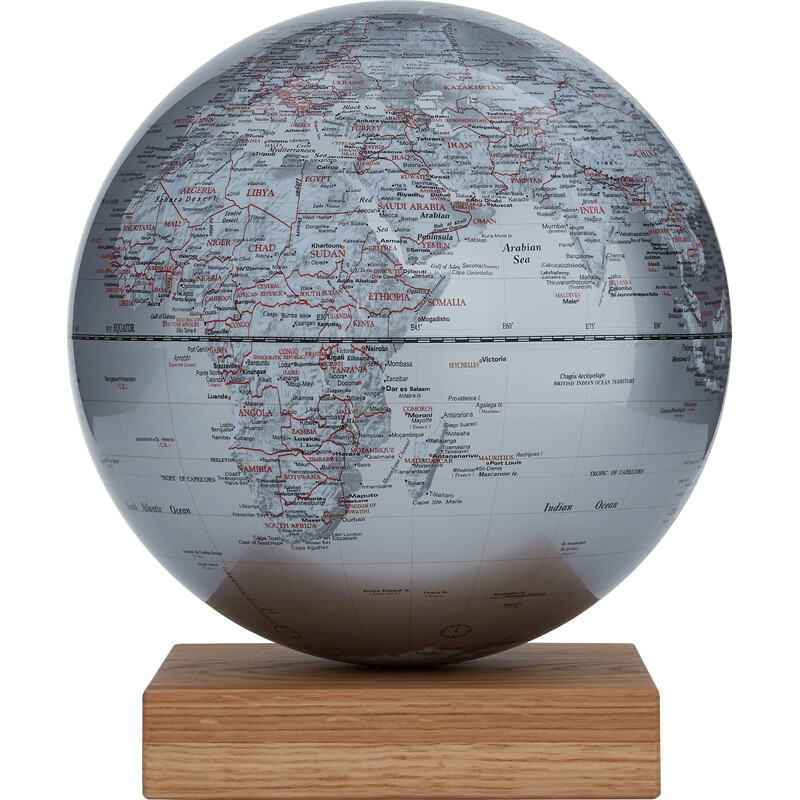 TROIKA Globo terráqueo Platon Oak Silver 30cm