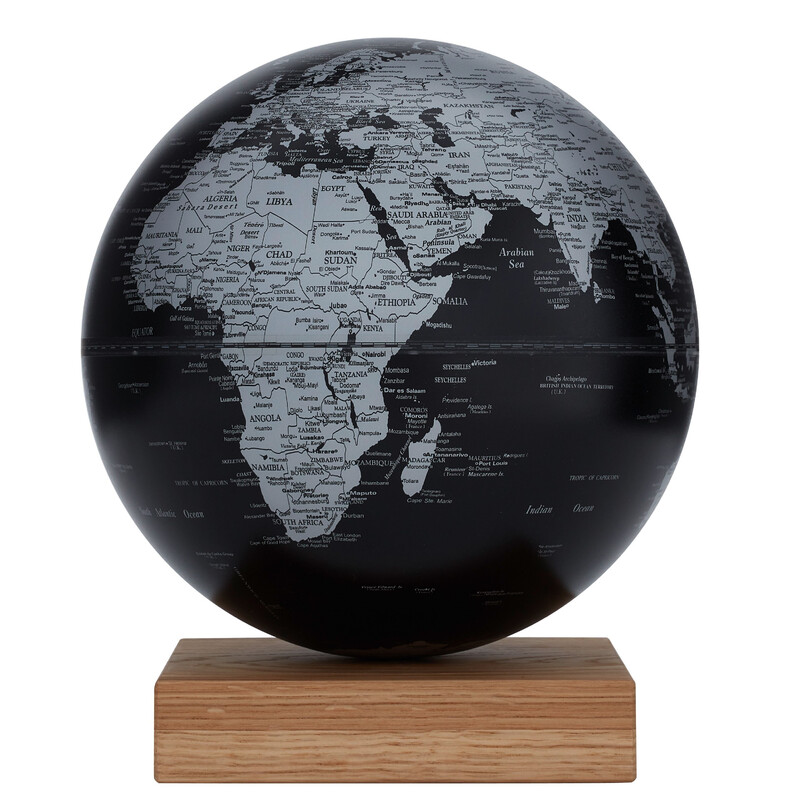 TROIKA Globo terráqueo Platon Oak Matt Black 30cm