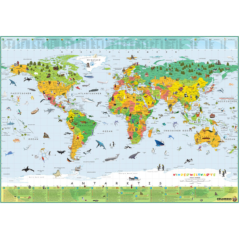 Columbus Mapas infantiles Terra (100x70)