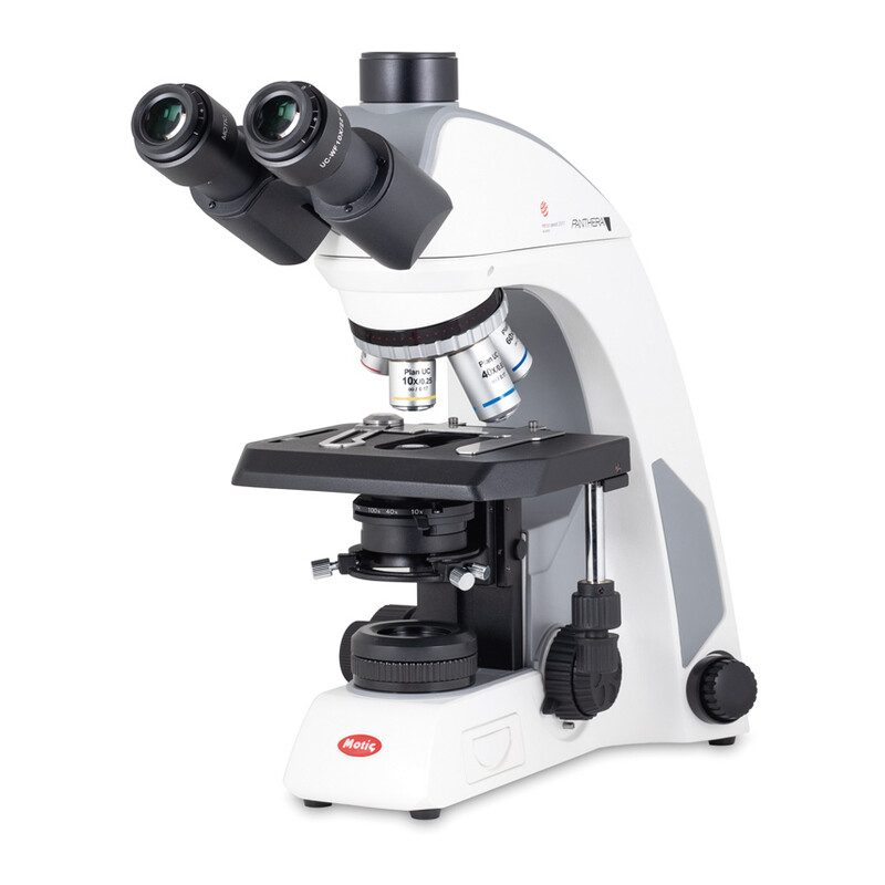 Motic Microscopio Panthera C2, Trinocular (sin 100X), infinity, plan, achro, 40x-400x, Halogen/LED
