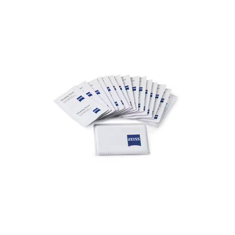 ZEISS 20 toallitas húmedas + paño de microfibra de 18 x 18 cm