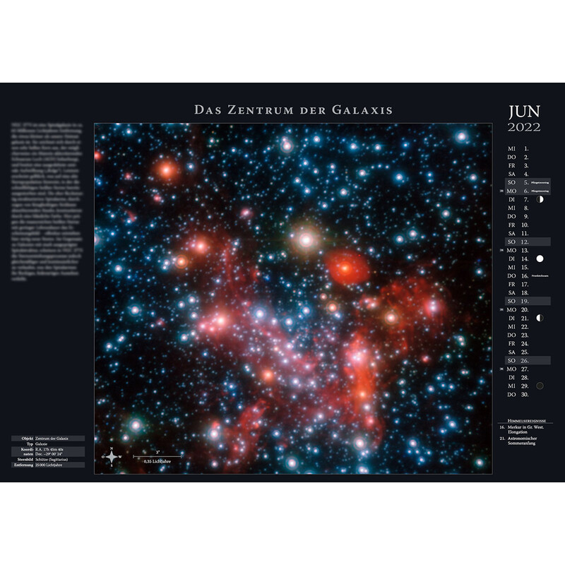 Astronomie-Verlag Calendarios Weltraum-Kalender 2022