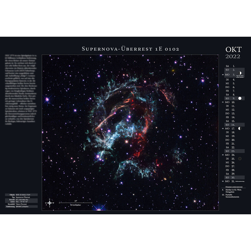 Astronomie-Verlag Calendarios Weltraum-Kalender 2022