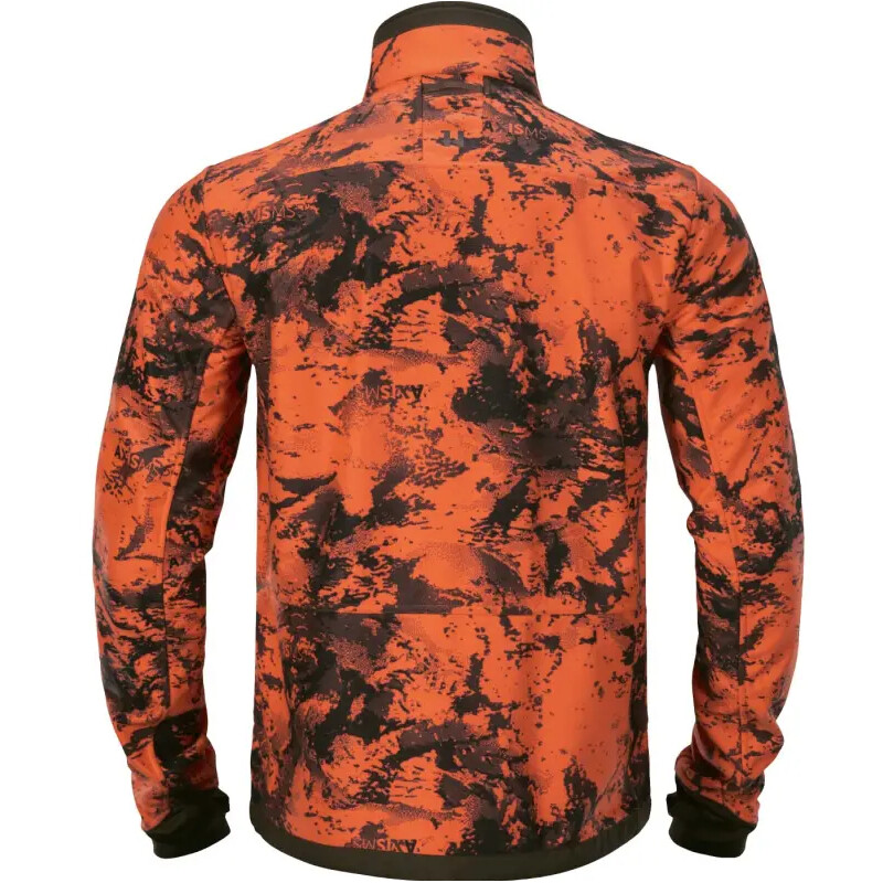 Härkila Chaqueta reversible de forro polar Wildboar Pro, verde sauce/AXIS MSP naranja Wildboar, talla XXL