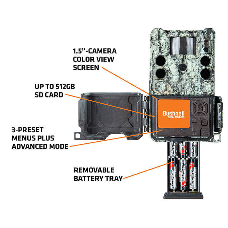 Bushnell Cámara de caza 30MP CORE 4KS Tree Bark Camo No Glow, Caja 5L