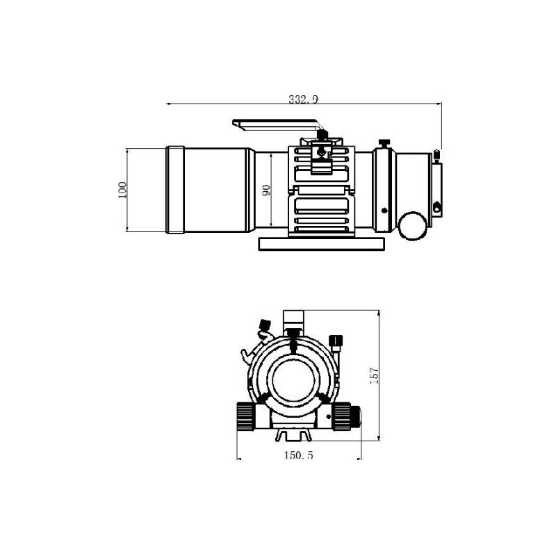 TS Optics Refractor apocromático AP 76/418