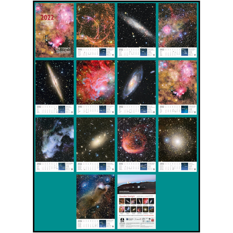 Coelum Calendarios The Cosmos from Mauna Kea Hawaii 2022