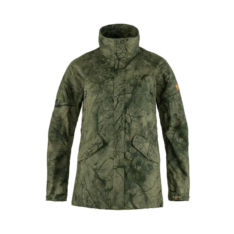 Fjällräven Chaqueta Forest Hybrid W, 626-625, camuflaje verde-verde laurel, L