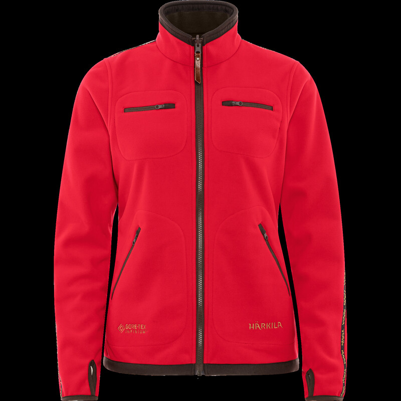 Härkila Chaqueta de forro polar Kamko para mujer, marrón/rojo, talla S