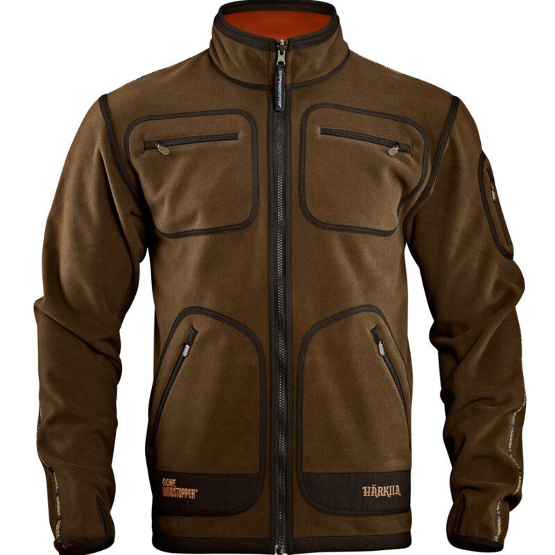 Härkila Chaqueta Kamko de forro polar, verde caza/naranja intenso, talla XXL