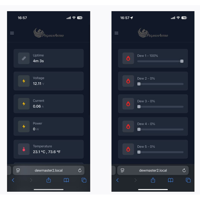 PegasusAstro Obturador DewMaster 2