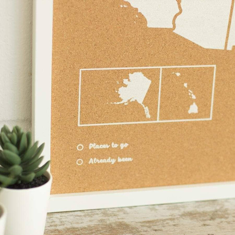 Miss Wood Mapa Woody Países Estados Unidos EE UU (90 x 60 cm)