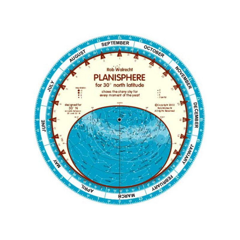 Rob Walrecht Mapa estelar Planisphere 30°N 25cm