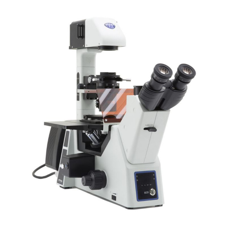 Optika Microscopio invertido IM-5FLD, FL, trino, invers, 10x24mm,  AL/DL, LED 5W, 8W w.o. objectives