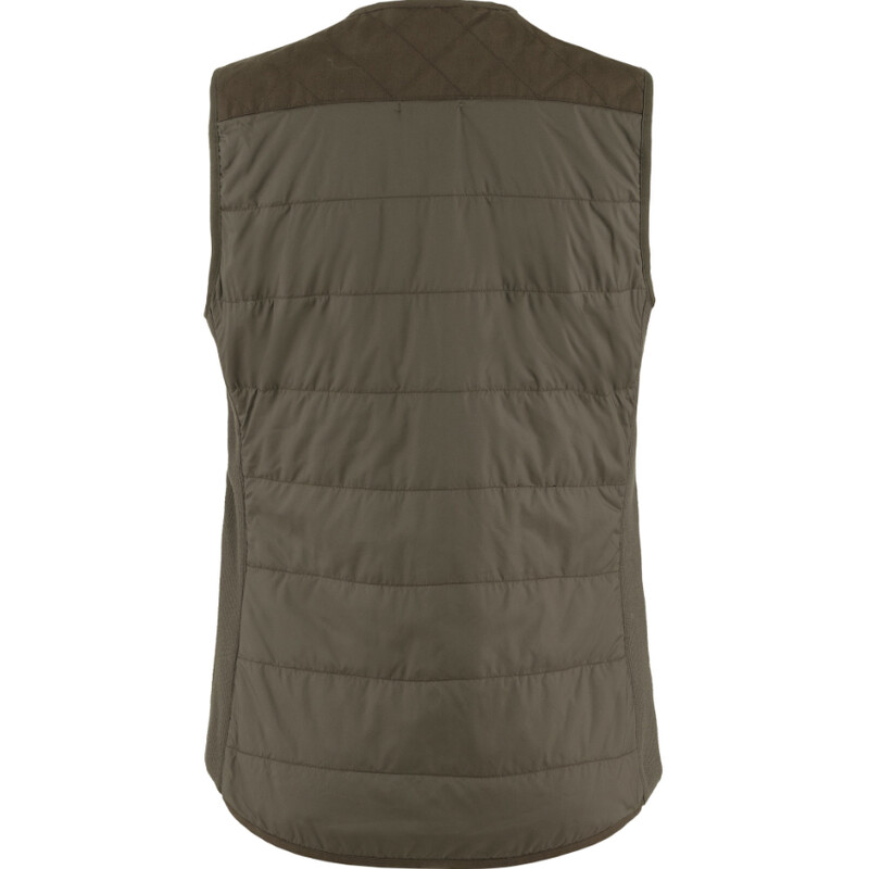 Fjällräven Chaleco acolchado Forest Wool W, 633 Dark Olive, XS