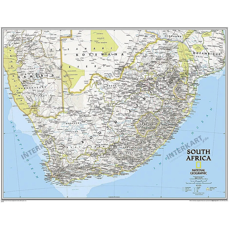 National Geographic Mapa Sudáfrica (77 x 66 cm)