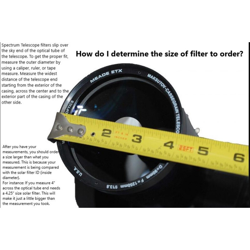 Spectrum Telescope Filtro Glass Solar 293mm
